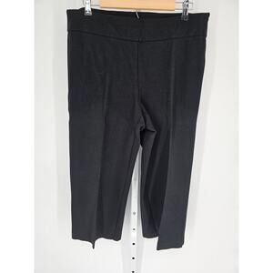 Chicos Women's Black Perfect Stretch Ponte Pull On Capris Pants Size 2.5